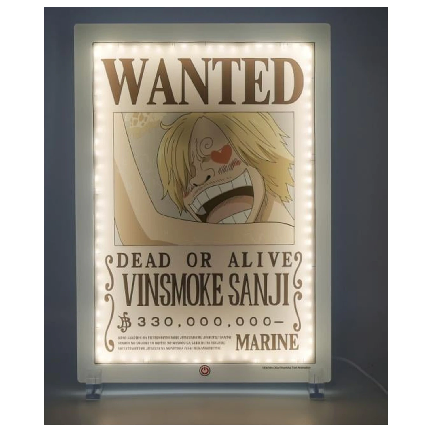 One Piece Wanted Sanji neonska svetilka 30 cm fotografija izdelka