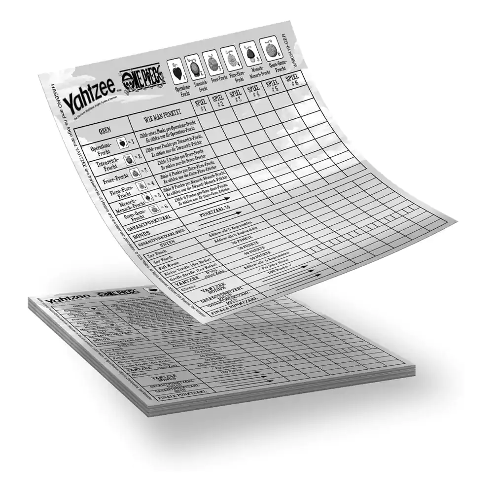 One Piece Yahtzee *German Version* družabna igra fotografija izdelka