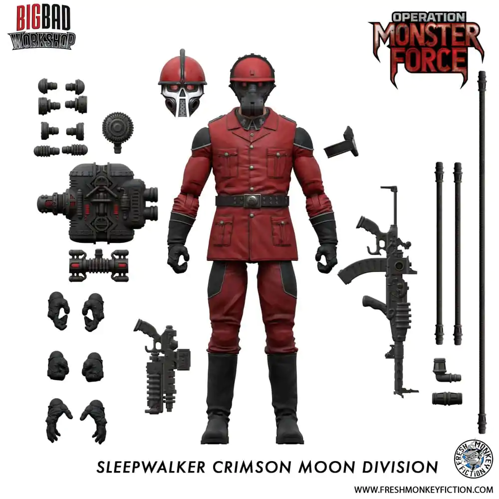 Akcijska figura Operation: Monster Force 1/12 Sleepwalker Crimson Moon Division 15 cm fotografija izdelka