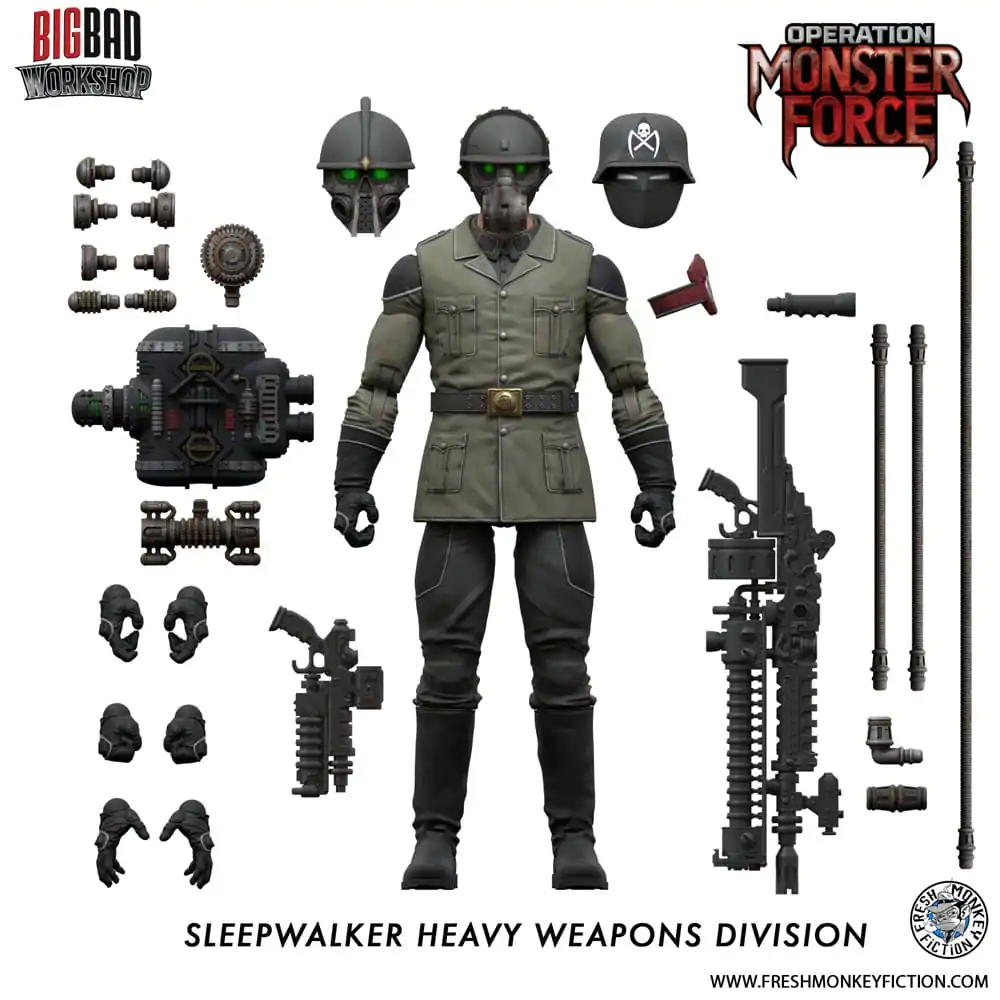 Operation: Monster Force akcijska figura 1/12 Sleepwalker Heavy Weapons Division 15 cm fotografija izdelka