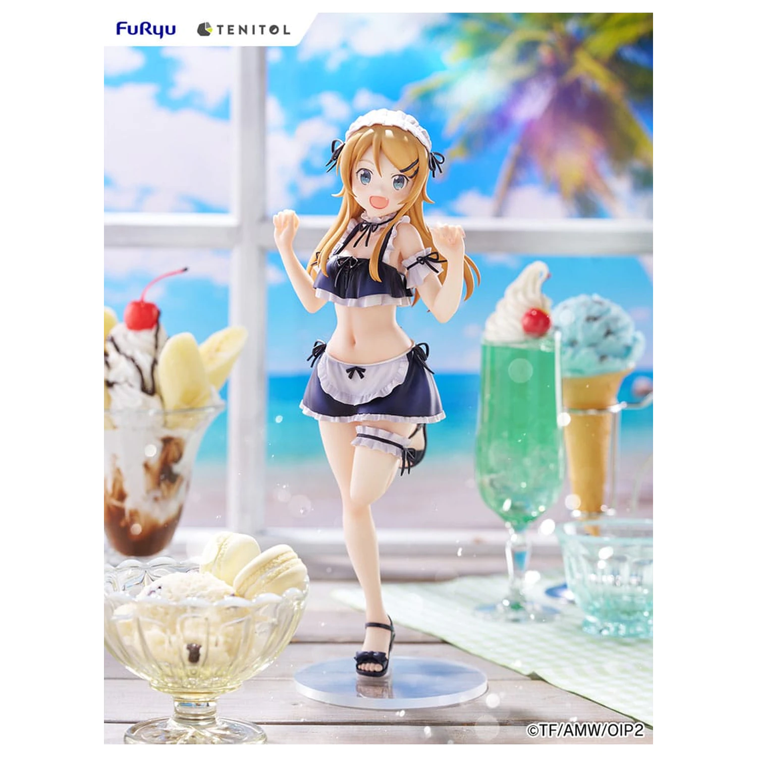 Ore no Imouto ga Konna ni Kawaii Wake ga Nai. Tenitol Tall PVC kip Kousaka Kirino kopalke služkinja Ver. 30 cm fotografija izdelka