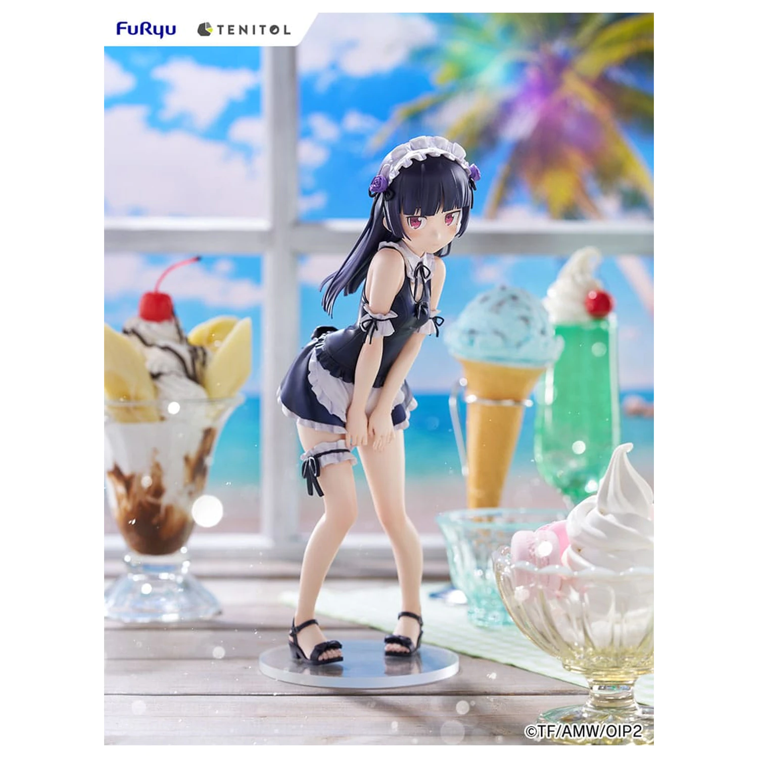 Ore no Imouto ga Konna ni Kawaii Wake ga Nai. Tenitol Visoka PVC figurica Kuroneko v kopalkah služkinja Ver. 27 cm fotografija izdelka