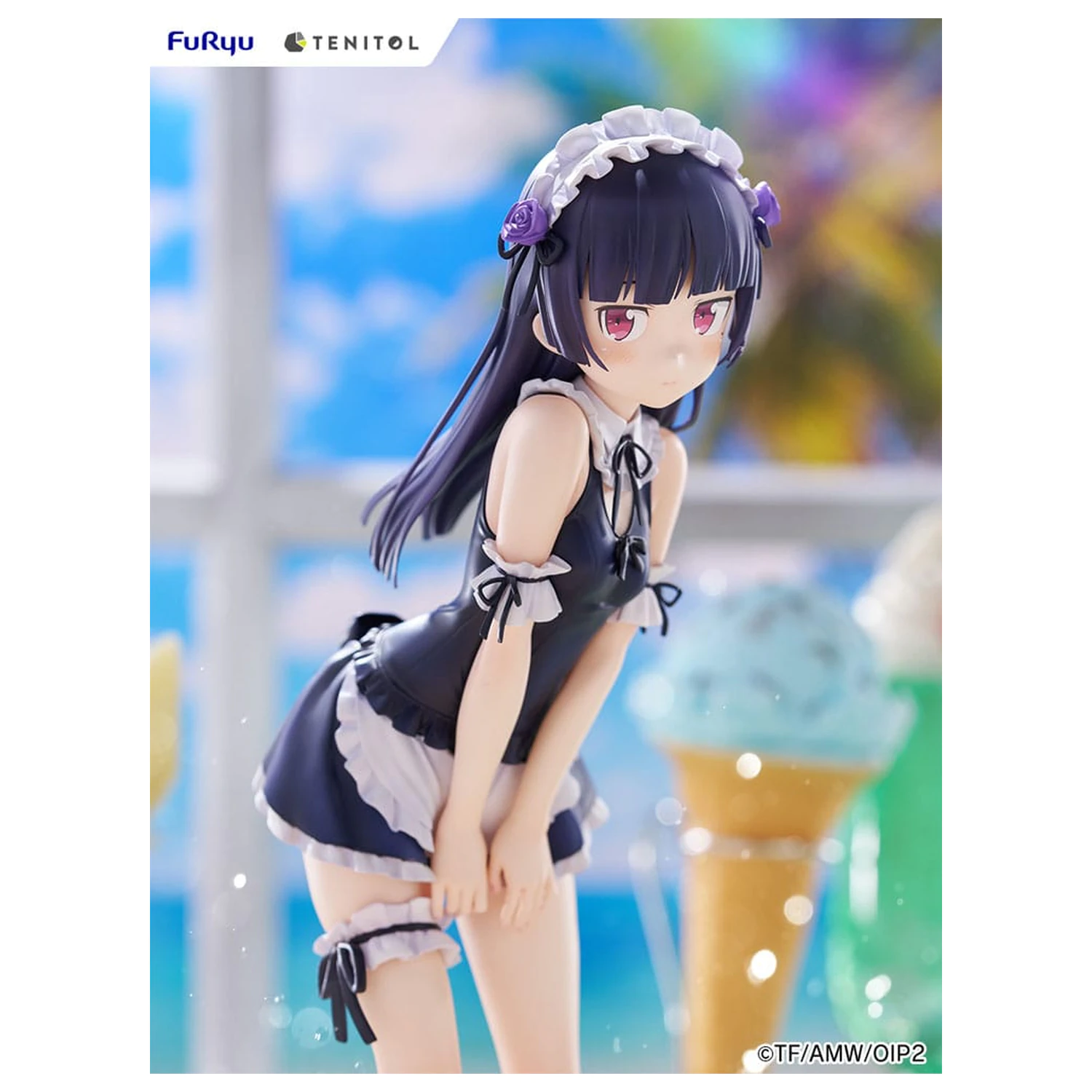 Ore no Imouto ga Konna ni Kawaii Wake ga Nai. Tenitol Visoka PVC figurica Kuroneko v kopalkah služkinja Ver. 27 cm fotografija izdelka