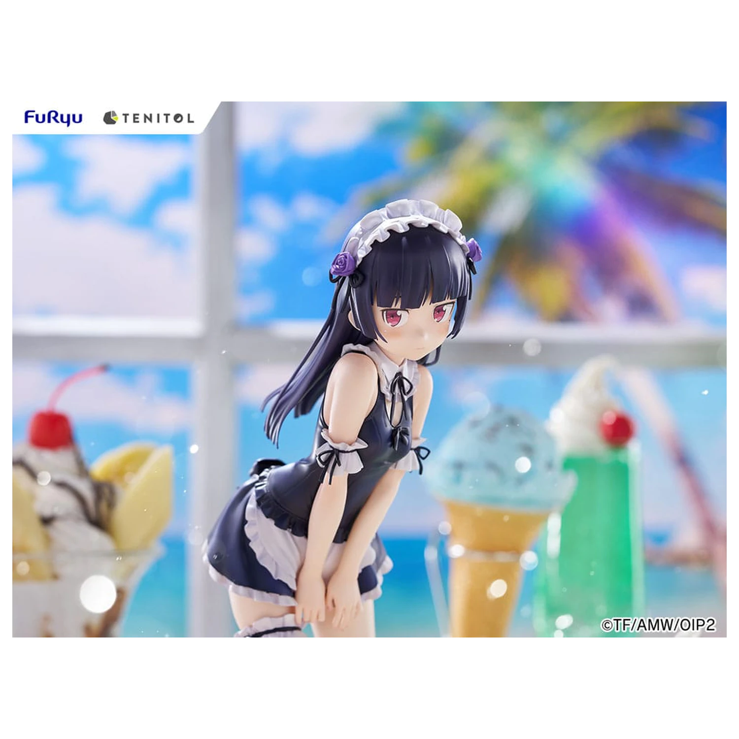 Ore no Imouto ga Konna ni Kawaii Wake ga Nai. Tenitol Visoka PVC figurica Kuroneko v kopalkah služkinja Ver. 27 cm fotografija izdelka