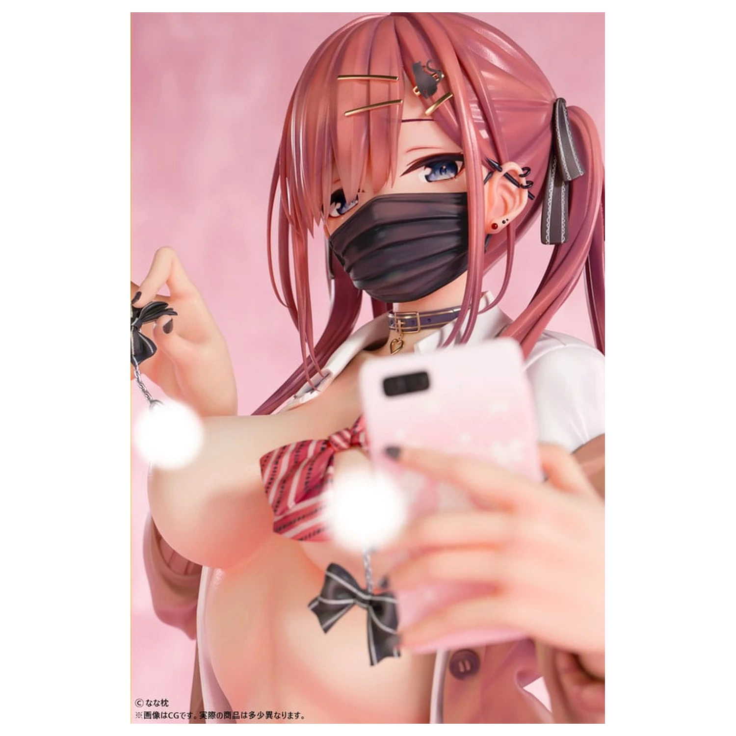 Original Character Kip 1/5 Rdečelasa Gyaru-Chan Maska Ver. Ilustracija Nanamakura 29 cm fotografija izdelka