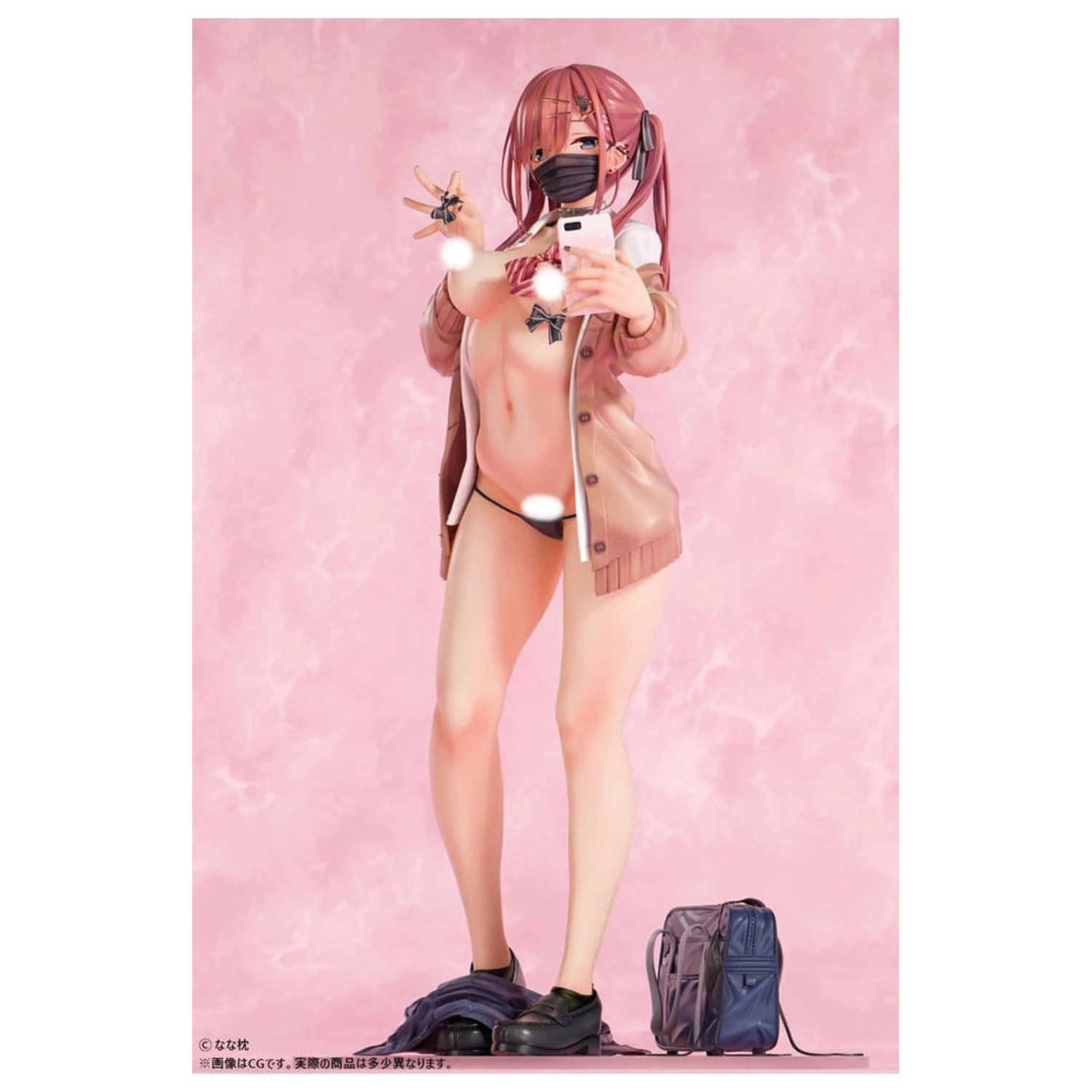 Original Character Kip 1/5 Rdečelasa Gyaru-Chan Maska Ver. Ilustracija Nanamakura 29 cm fotografija izdelka