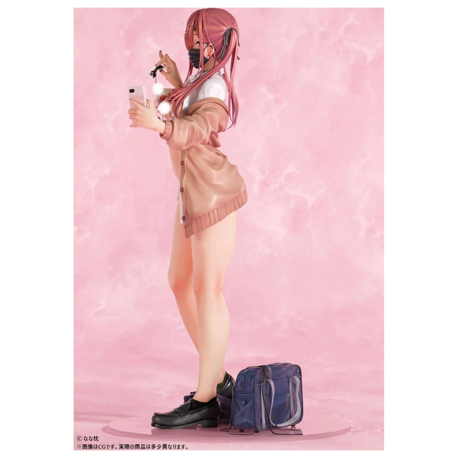 Original Character Kip 1/5 Rdečelasa Gyaru-Chan Maska Ver. Ilustracija Nanamakura 29 cm fotografija izdelka