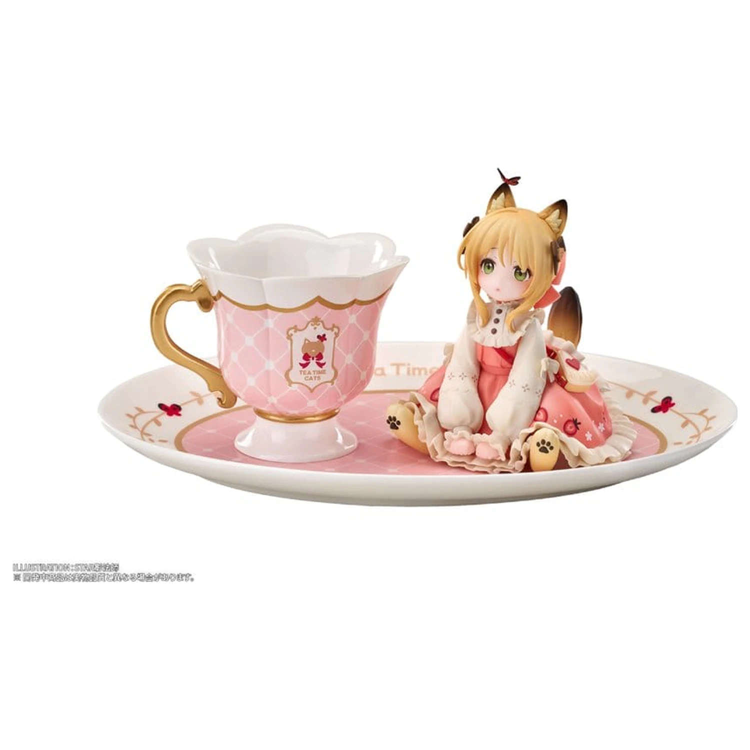 Original Character DLC Series PVC figura Tea Time Cats Orange Cat 10 cm fotografija izdelka