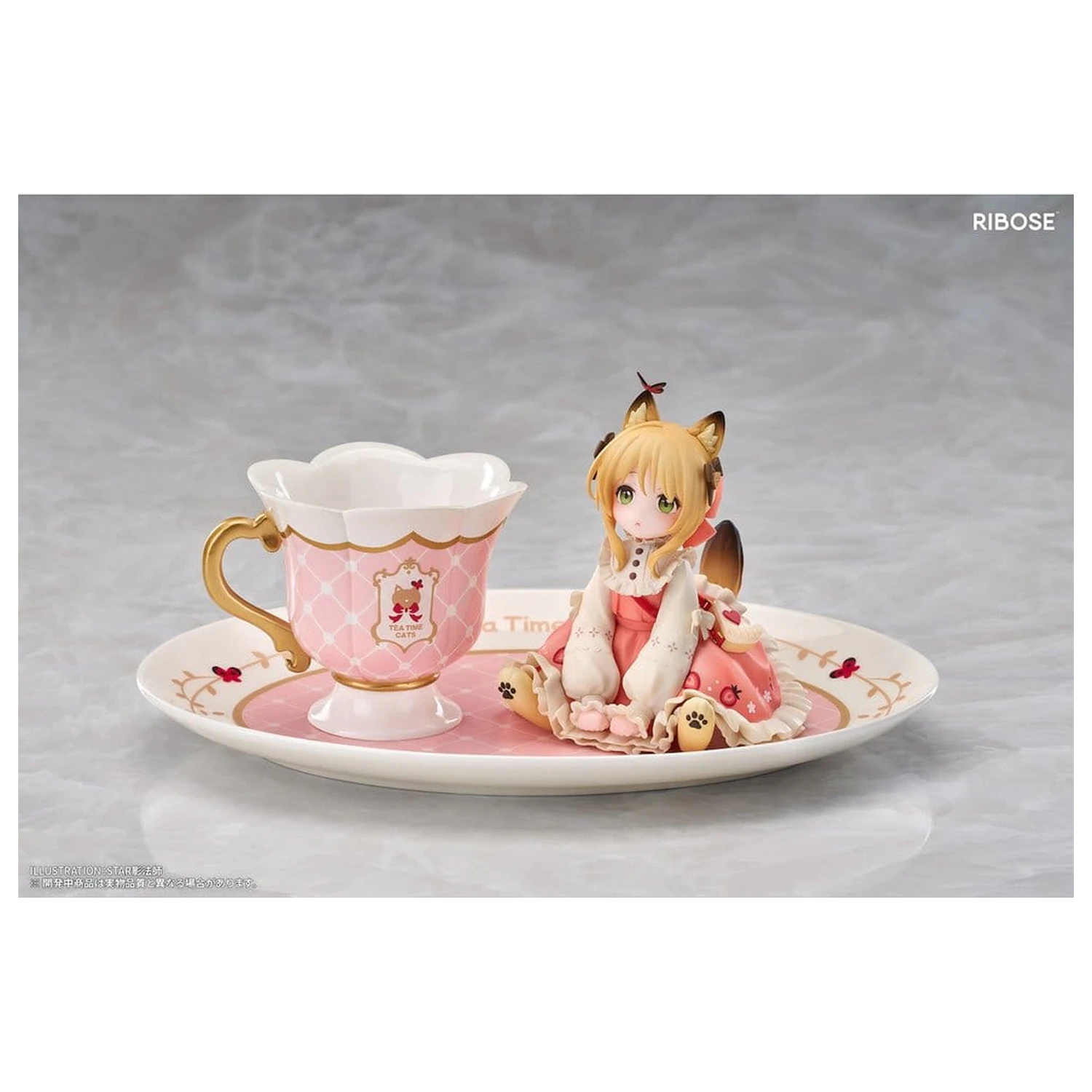 Original Character DLC Series PVC figura Tea Time Cats Orange Cat 10 cm fotografija izdelka