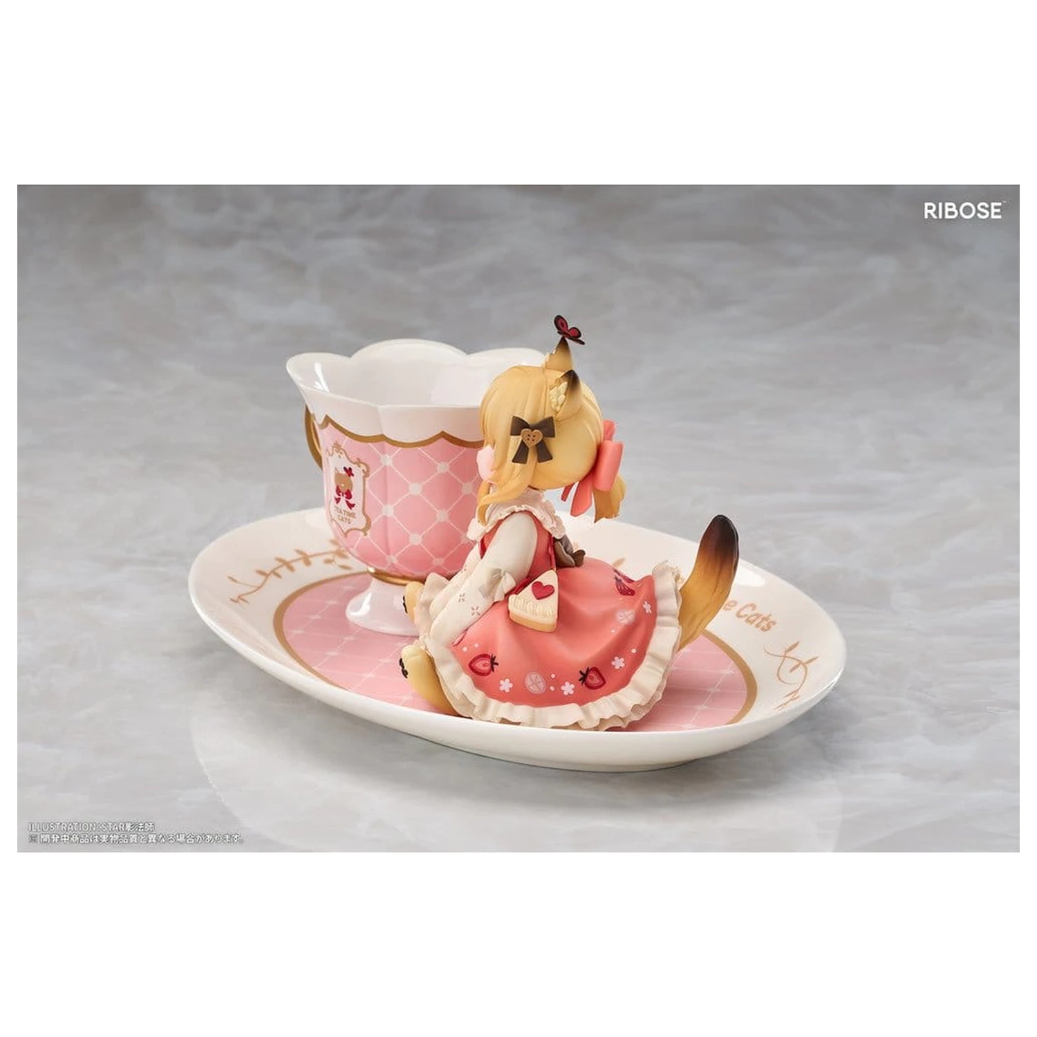 Original Character DLC Series PVC figura Tea Time Cats Orange Cat 10 cm fotografija izdelka