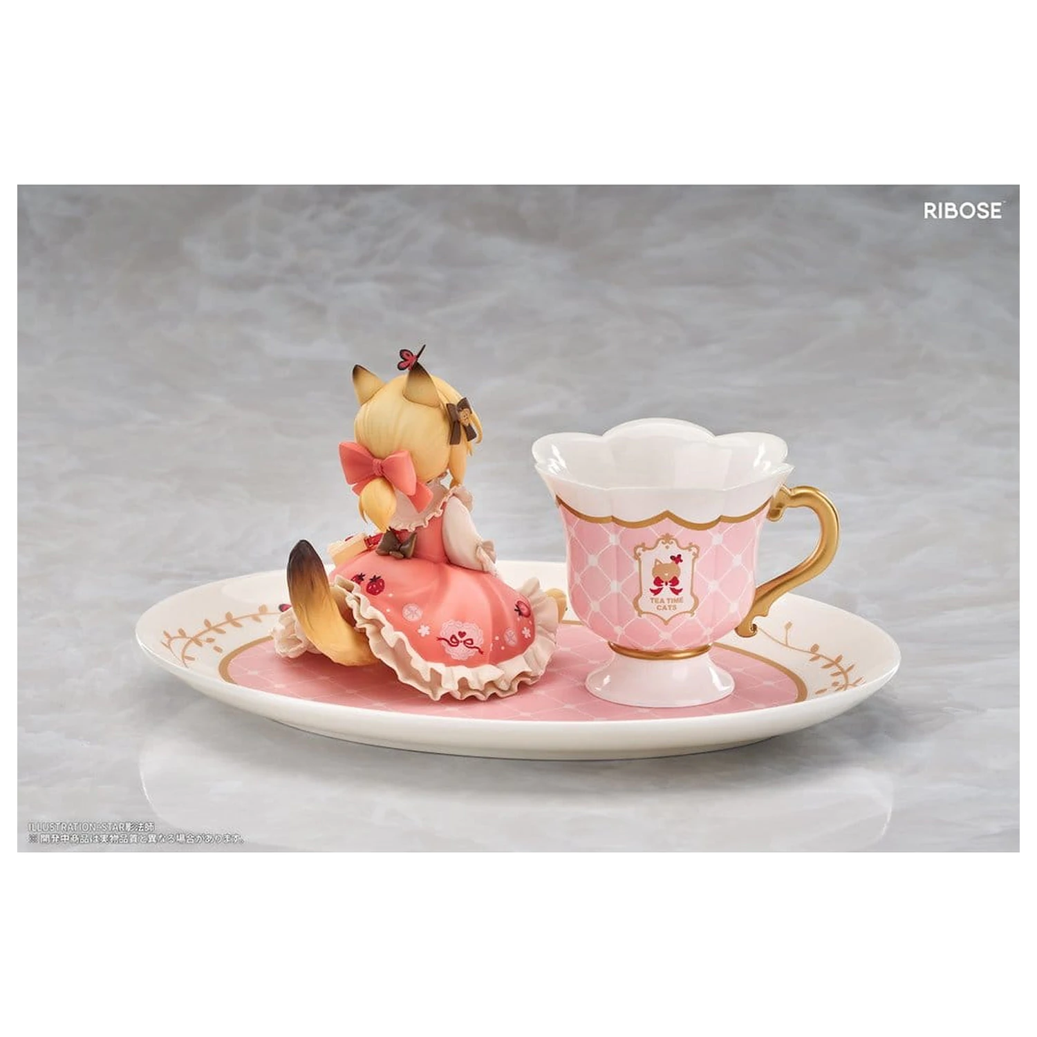 Original Character DLC Series PVC figura Tea Time Cats Orange Cat 10 cm fotografija izdelka