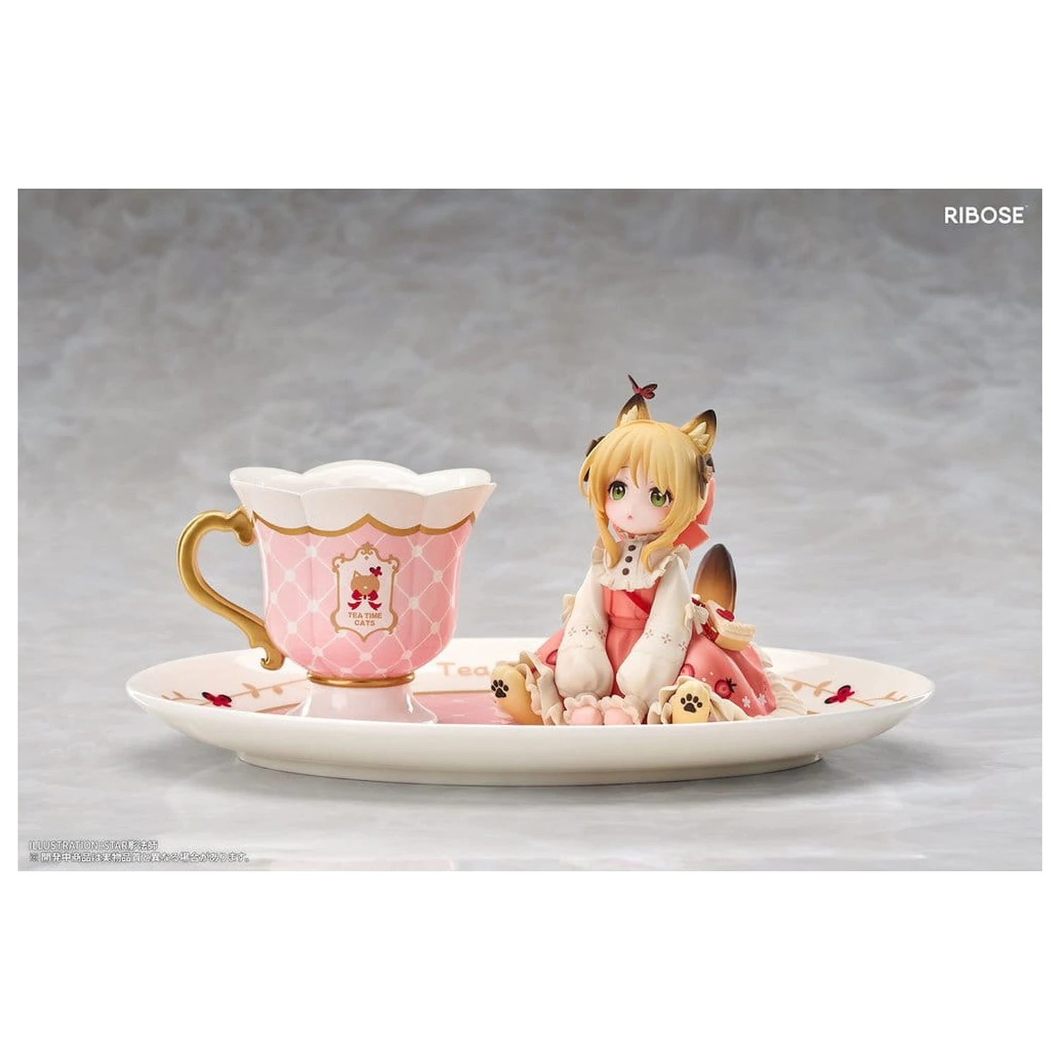 Original Character DLC Series PVC figura Tea Time Cats Orange Cat 10 cm fotografija izdelka