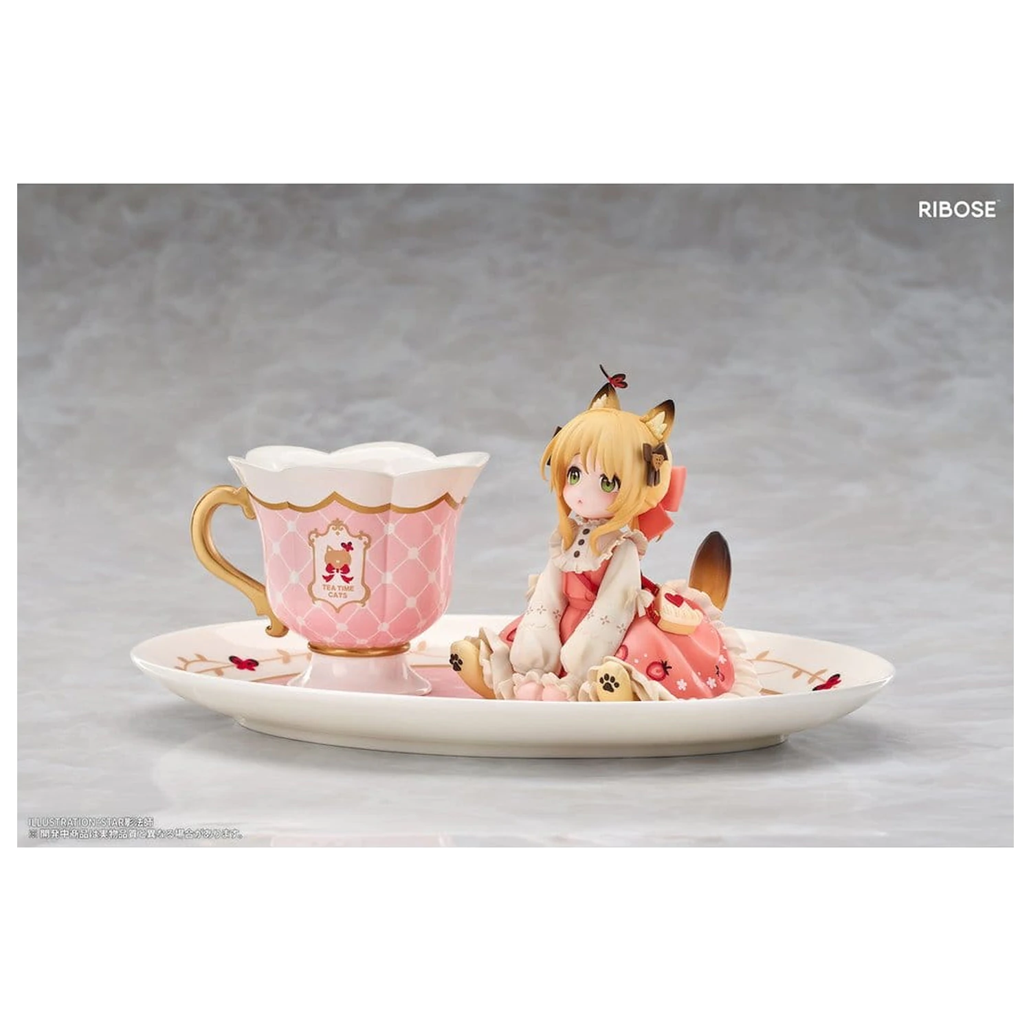 Original Character DLC Series PVC figura Tea Time Cats Orange Cat 10 cm fotografija izdelka