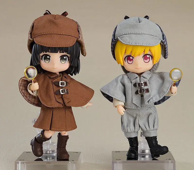 Originalni deli za Nendoroid Doll figurice, komplet oblačil detektiv - fant (siv) fotografija izdelka