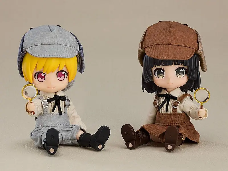 Originalni deli za Nendoroid Doll figurice, komplet oblačil detektiv - fant (siv) fotografija izdelka