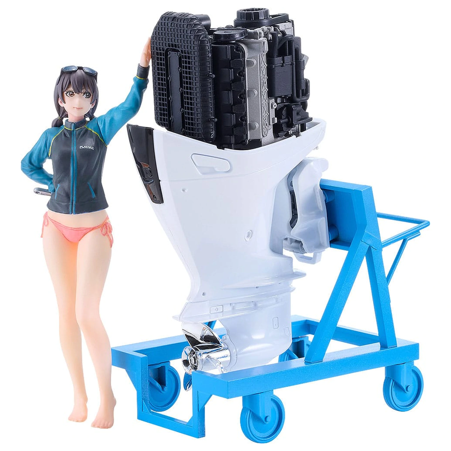 Original Character PLAMAX komplet plastičnega modela MF-97 minimum factory Minori with Honda BF350 Grand Prix White 10 cm fotografija izdelka