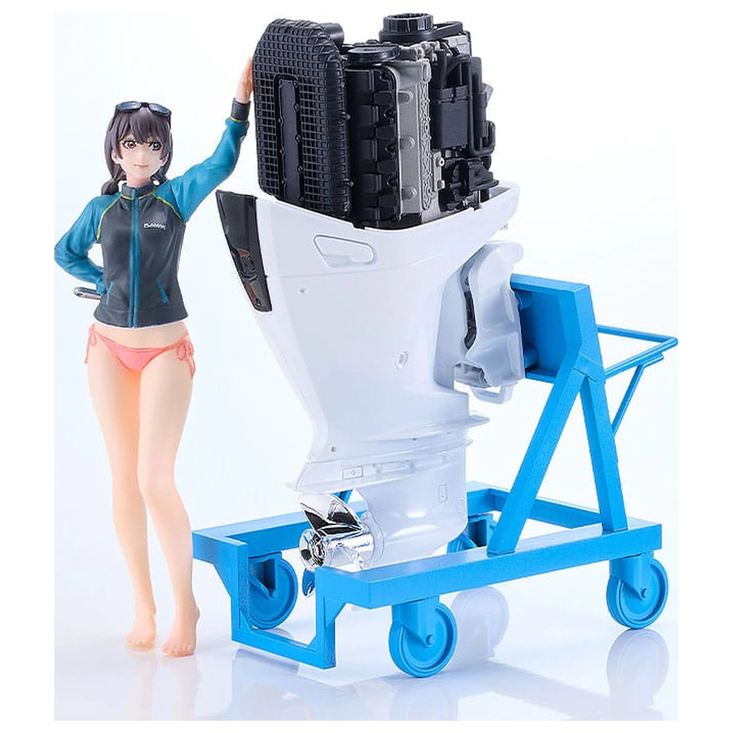 Original Character PLAMAX komplet plastičnega modela MF-97 minimum factory Minori with Honda BF350 Grand Prix White 10 cm fotografija izdelka