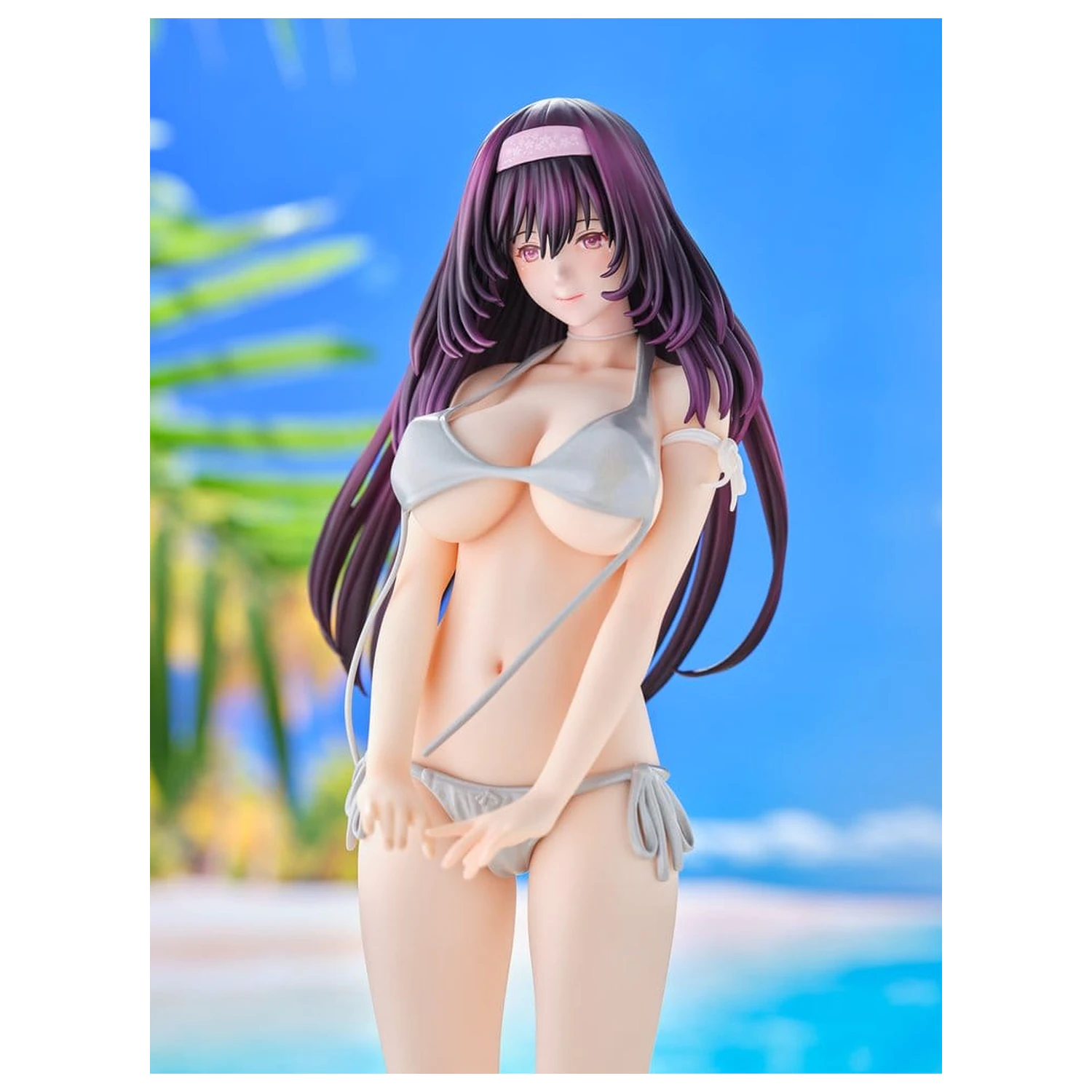 Original Model Kip 1/5 Tomoe Sakura Swimsuit Black Hair Ver. Illustration by Toshi Tsutakaze 32 cm fotografija izdelka