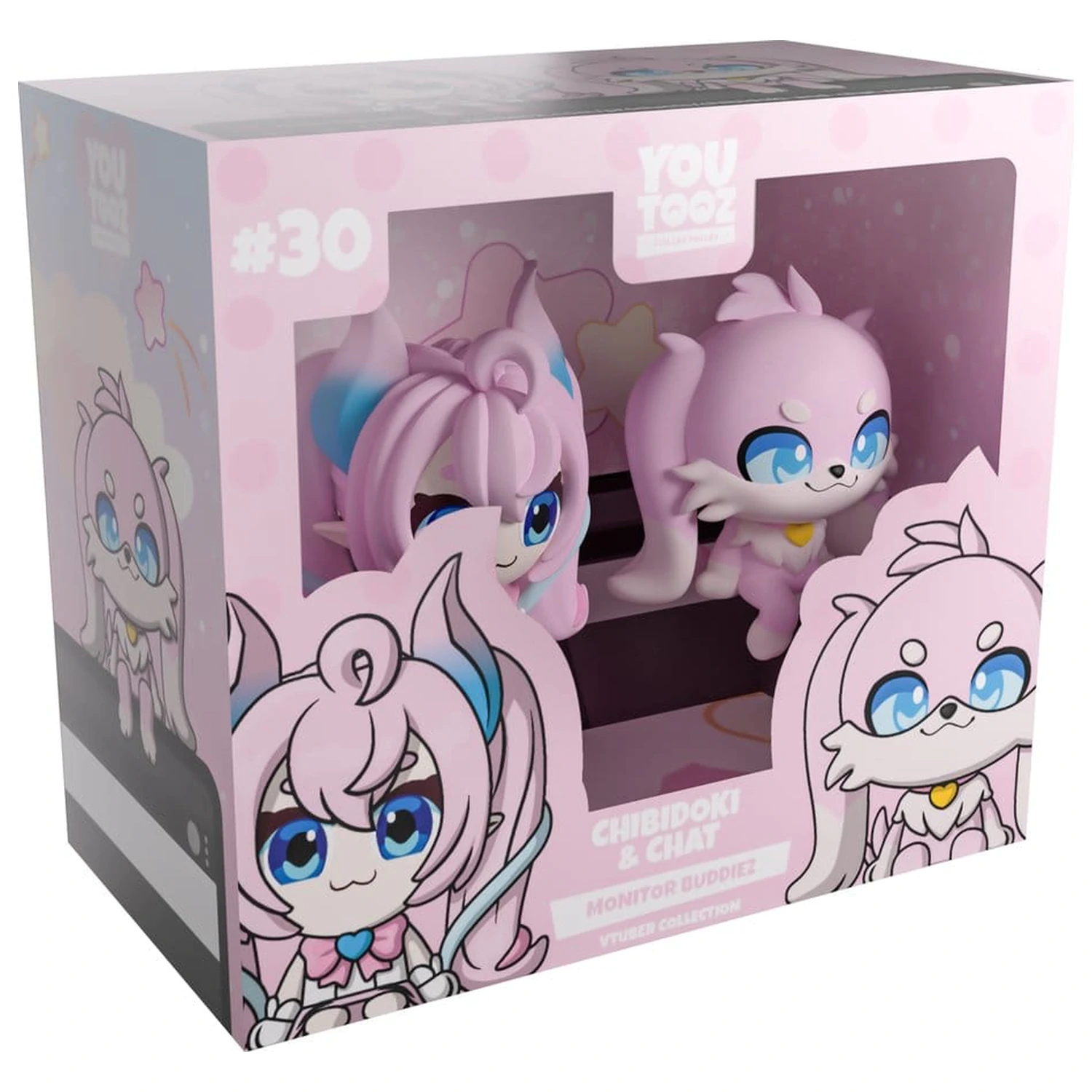 Original vinilne figure Chibidoki & Chat Monitor Buddiez 7 cm fotografija izdelka