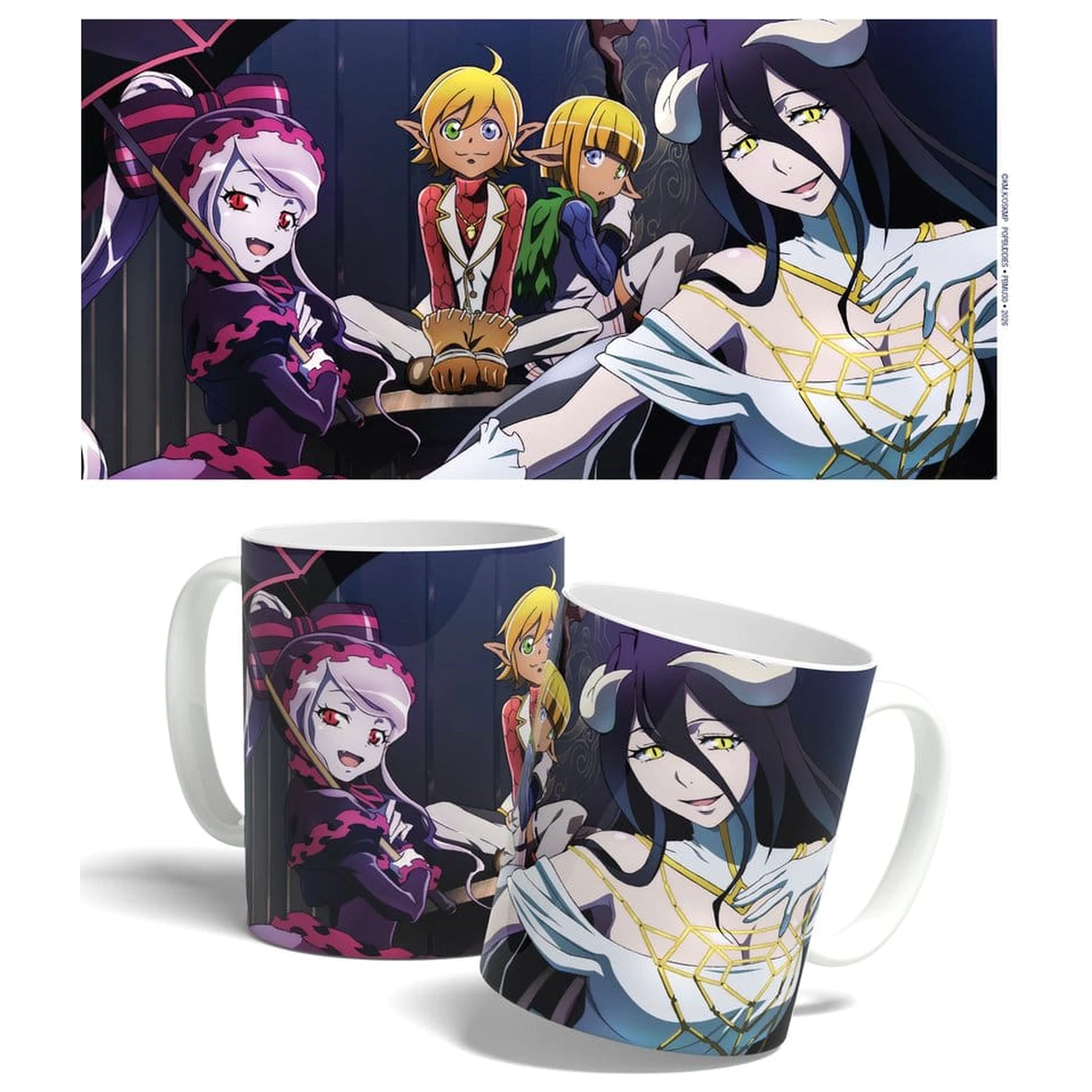 Overlord Vrček Albedo, Aura, Mare & Shalltear 325 ml fotografija izdelka