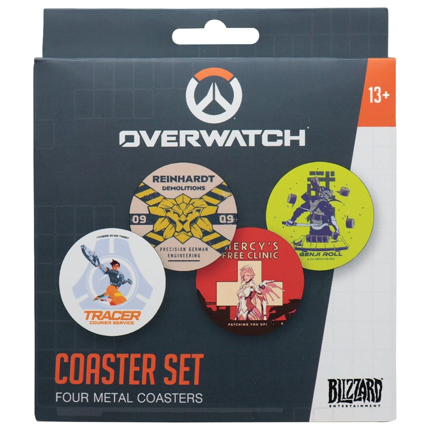 Overwatch podstavki za kozarce, 4-paket, potiskani kovinski fotografija izdelka
