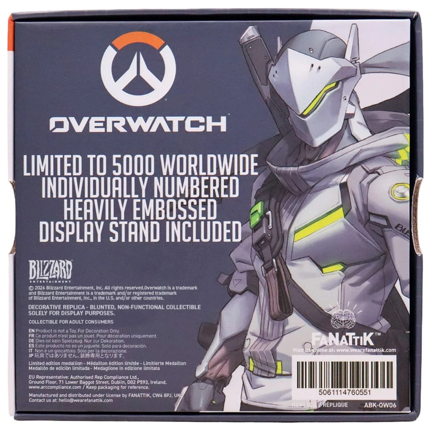 Replika Overwatch Genji's Shuriken omejena izdaja 10 x 10 x 2 cm fotografija izdelka