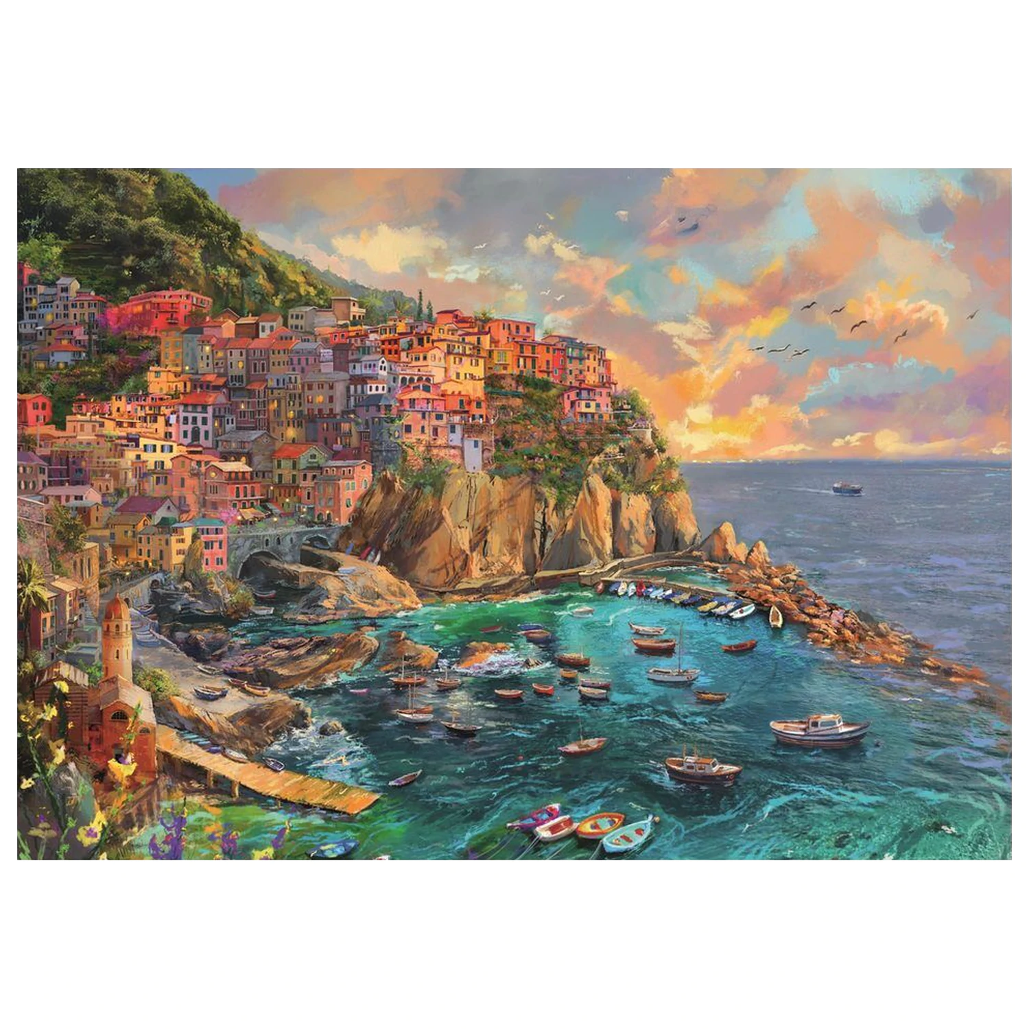 Painted Manarola sestavljanka 2000 kosov fotografija izdelka
