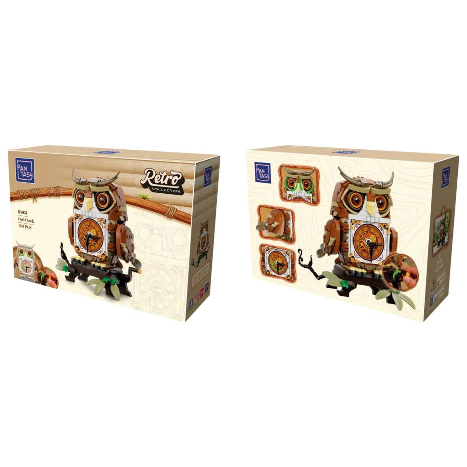 PANTASY Owl Clock gradbeni set 897 kosov fotografija izdelka