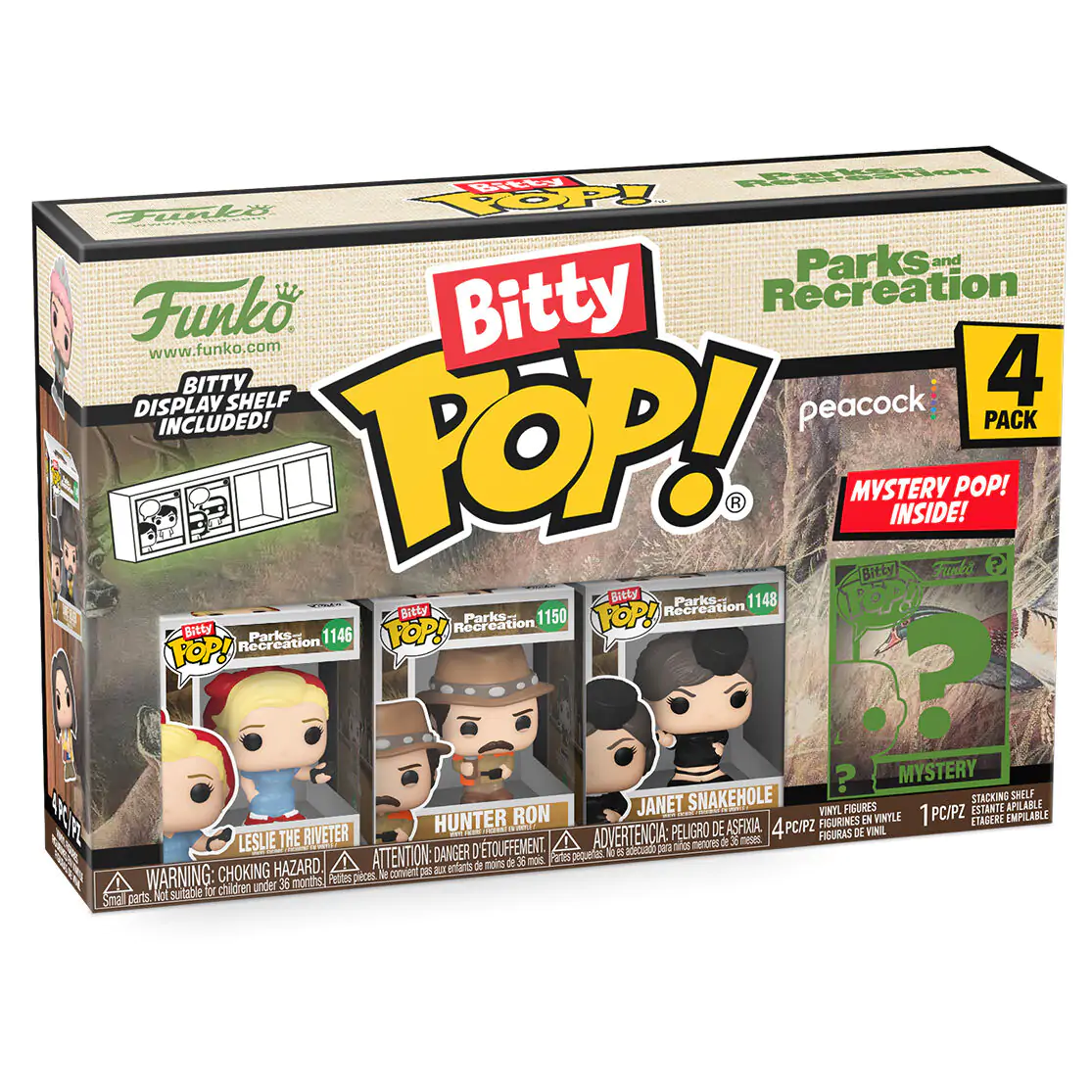 Blister 4 figure Bitty Funko POP Park and Recreation Leslie fotografija izdelka