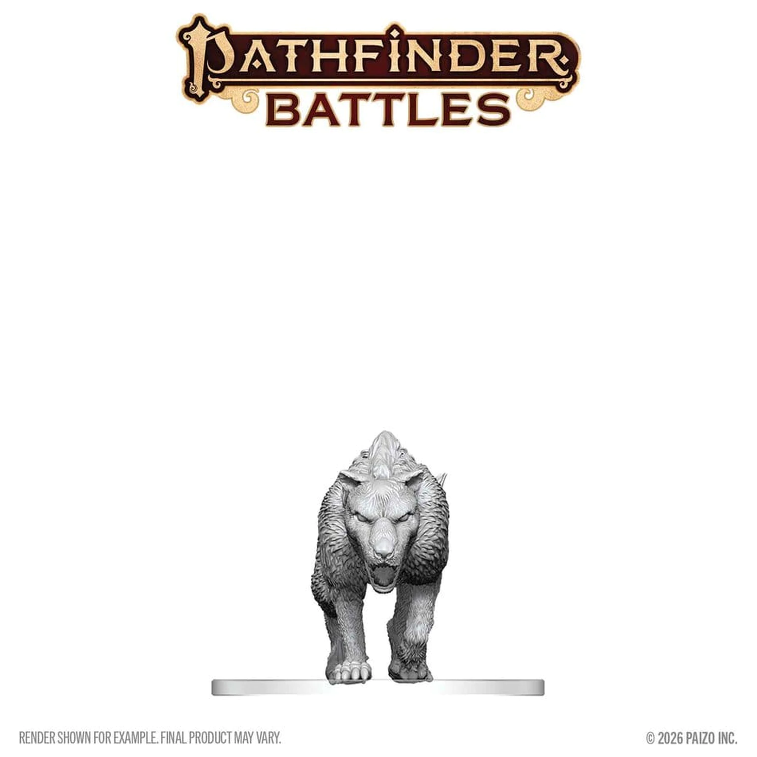 Pathfinder Battles Deep Cuts Nepobarvana Miniatura Hyaenodon 13 cm fotografija izdelka