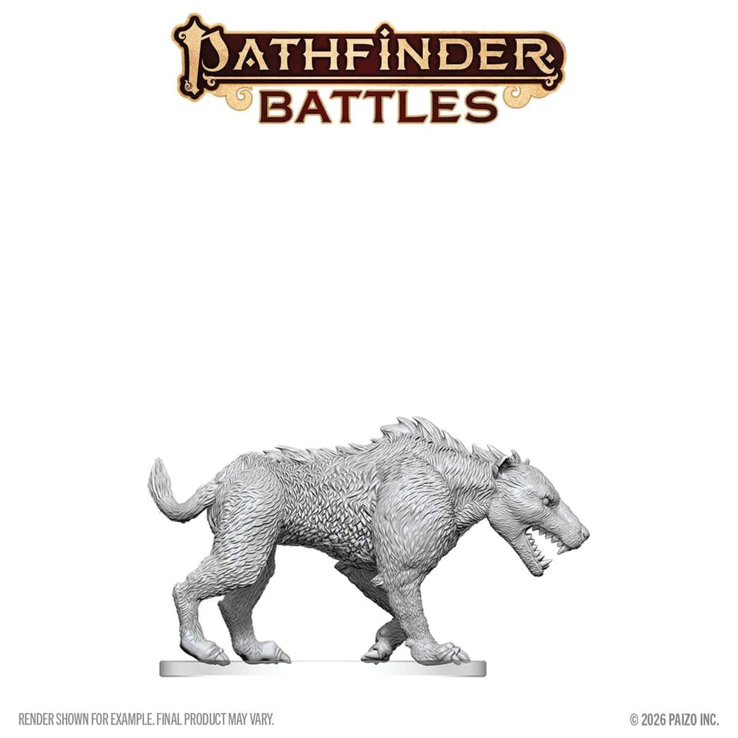Pathfinder Battles Deep Cuts Nepobarvana Miniatura Hyaenodon 13 cm fotografija izdelka