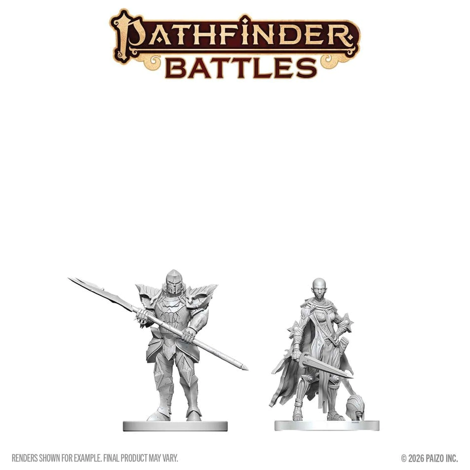 Pathfinder Battles Deep Cuts Nepobarvana Miniatura Nail & Rack Hellknights 14 cm fotografija izdelka