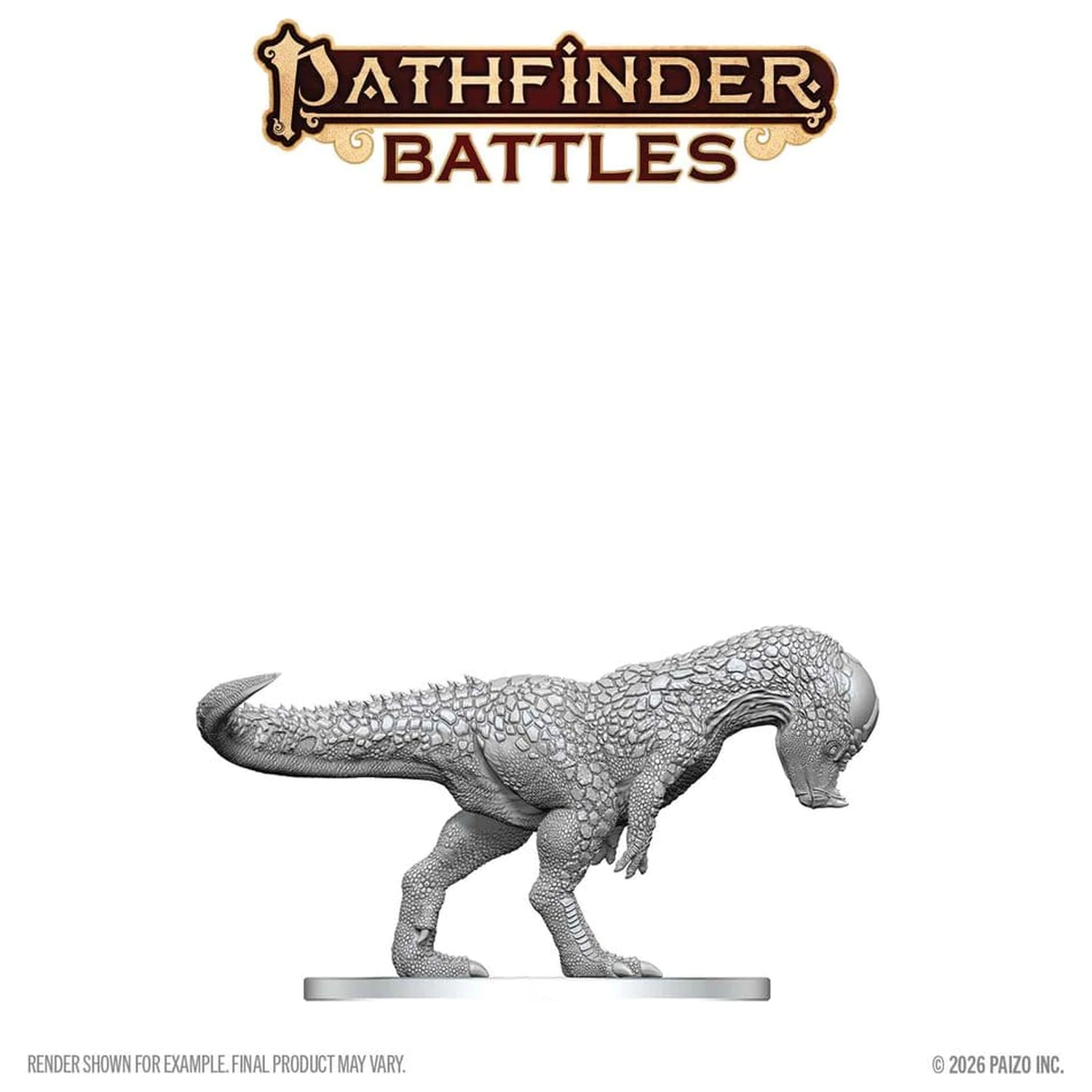 Pathfinder Battles Deep Cuts Nepobarvana Miniatura Pachycephalosaurus 13 cm fotografija izdelka