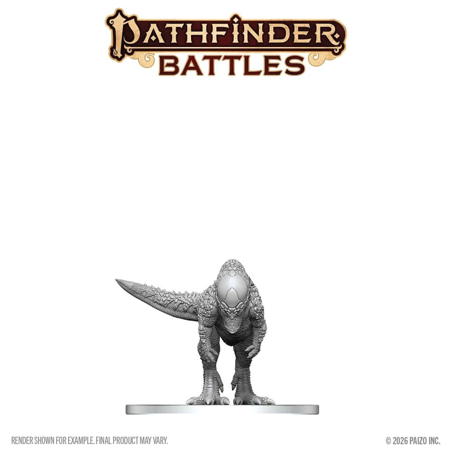 Pathfinder Battles Deep Cuts Nepobarvana Miniatura Pachycephalosaurus 13 cm fotografija izdelka
