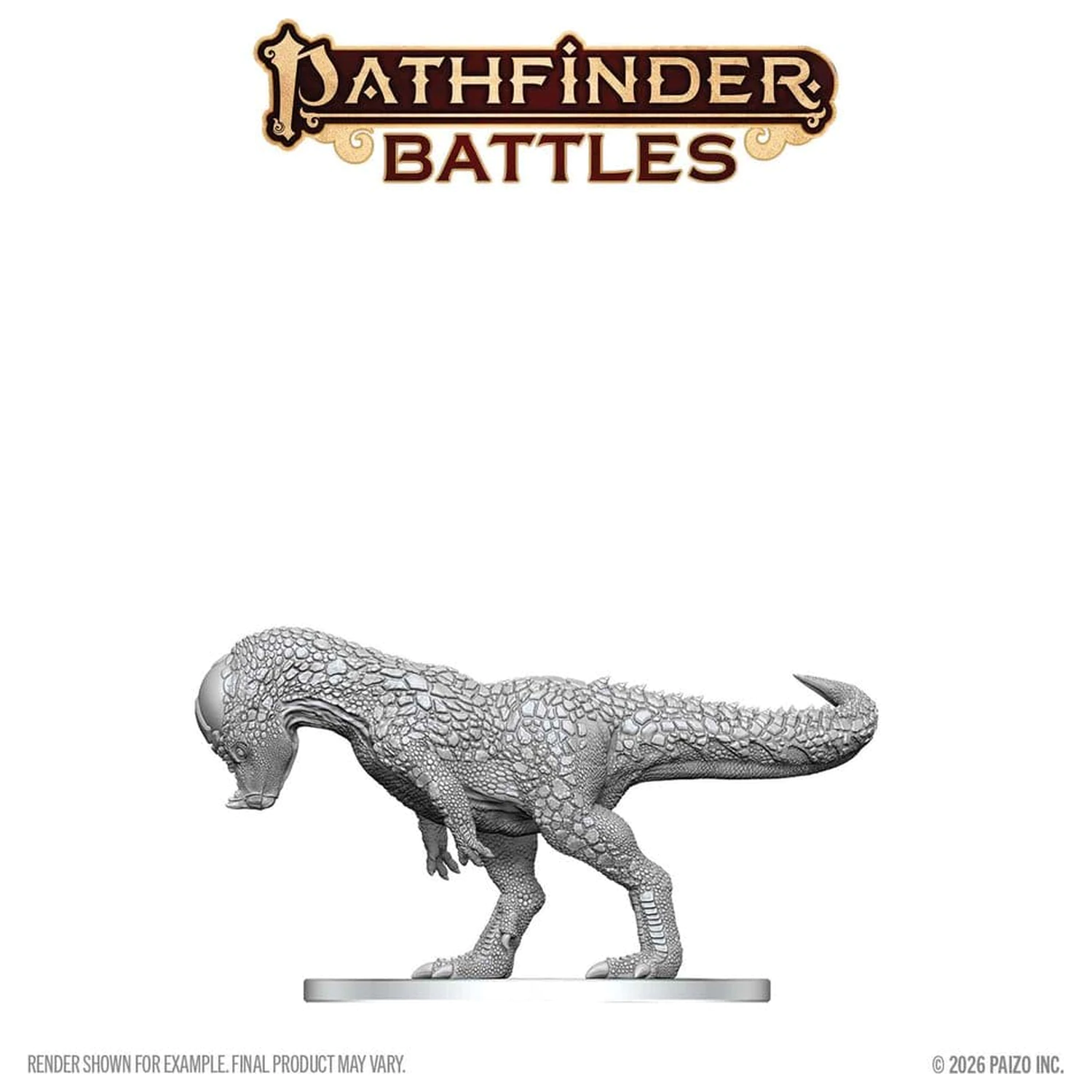 Pathfinder Battles Deep Cuts Nepobarvana Miniatura Pachycephalosaurus 13 cm fotografija izdelka