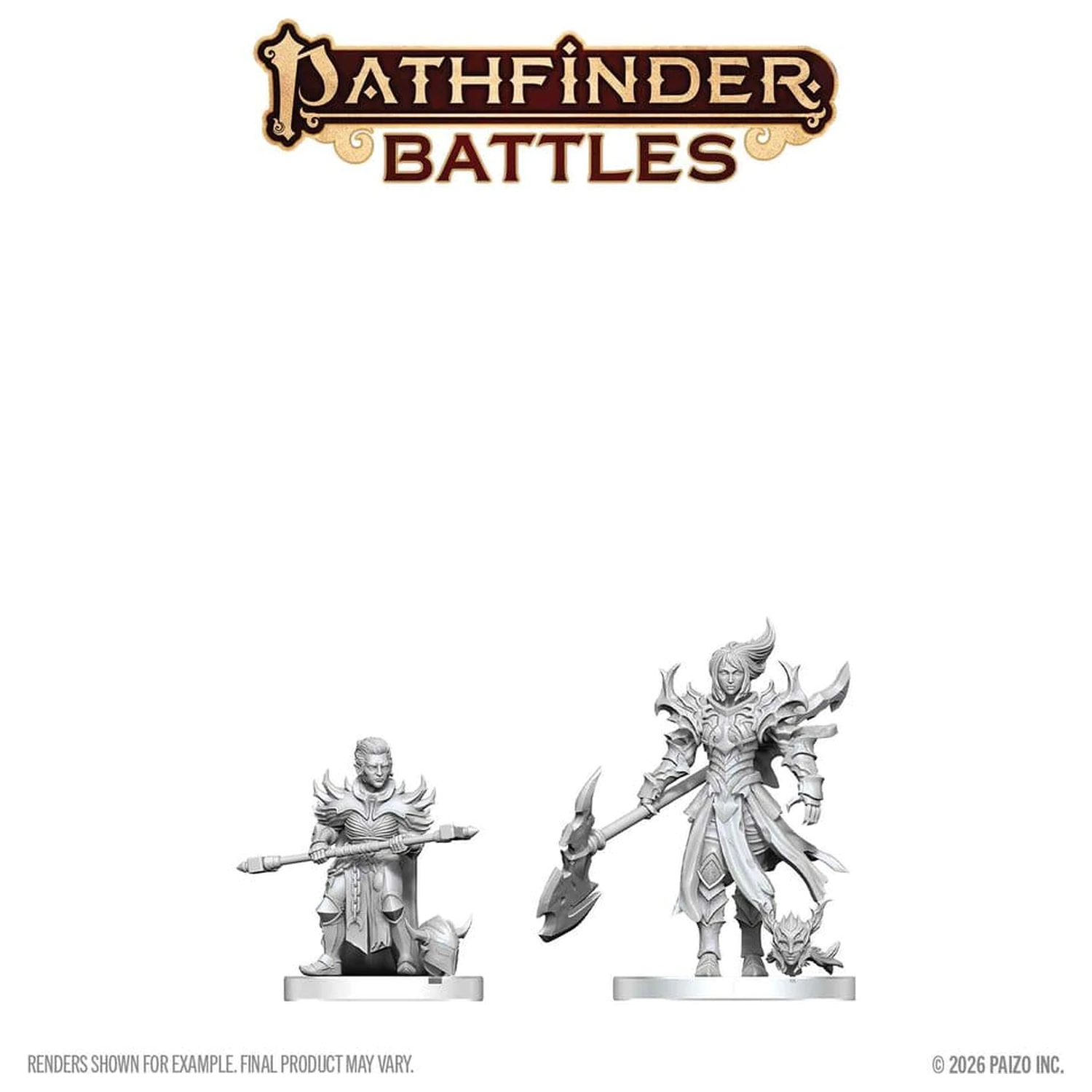 Pathfinder Battles Deep Cuts Nepobarvana miniatura Pyre & Godclaw Hellknights 14 cm fotografija izdelka