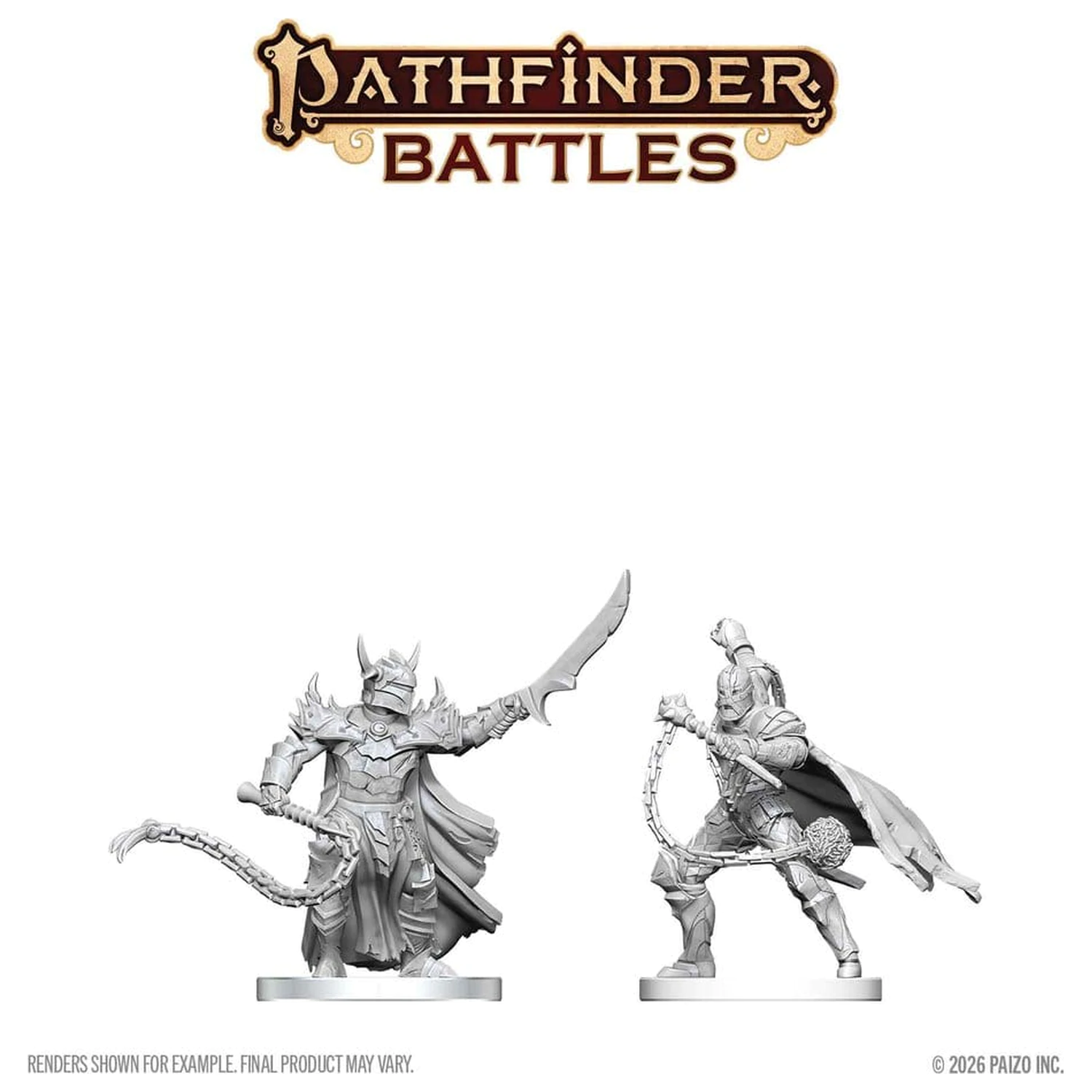 Pathfinder Battles Deep Cuts Nepobarvana miniatura Scourge & Chain Hellknights 14 cm fotografija izdelka
