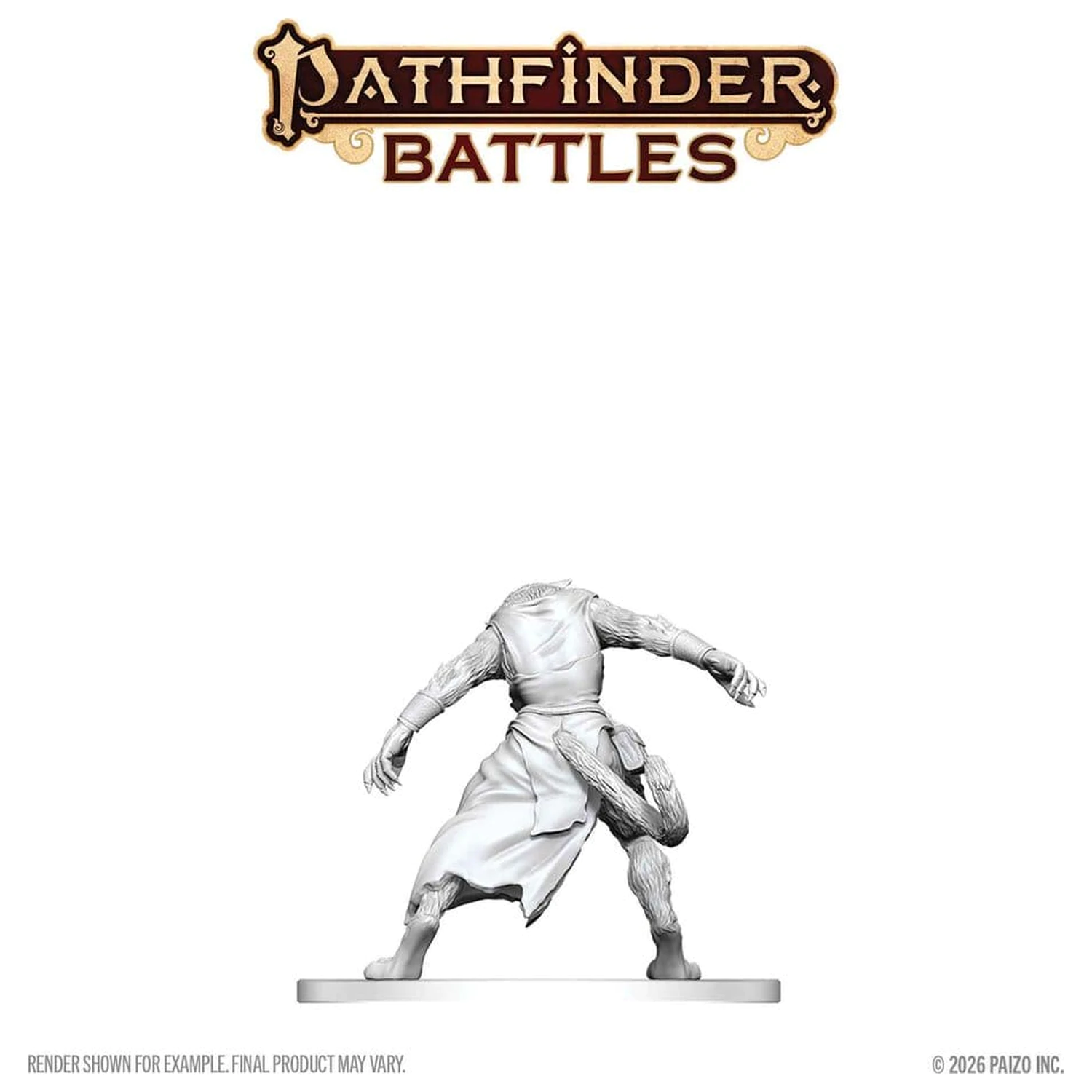 Pathfinder Battles Deep Cuts Nepobarvana miniatura Weretiger 13 cm fotografija izdelka