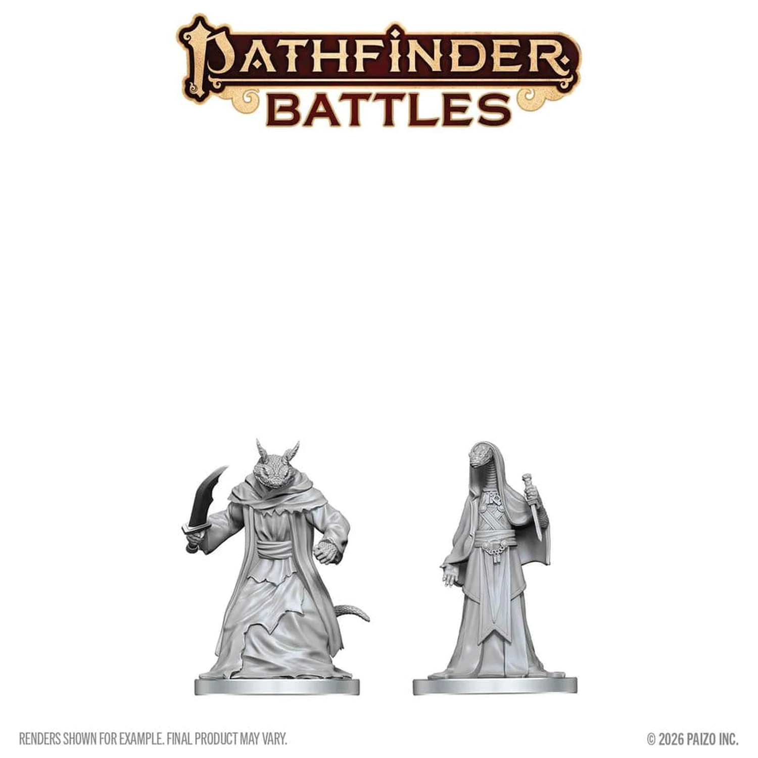 Pathfinder Battles Deep Cuts Nepobarvana miniatura Zyss & Aapoph Serpentfolk 13 cm fotografija izdelka