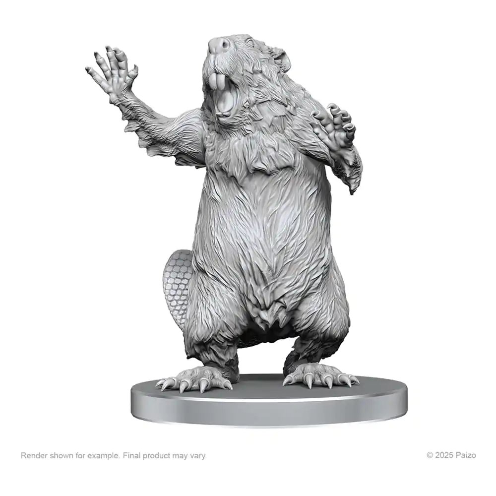 Pathfinder Deep Cuts Unpainted Miniature Boggard Scout & Castoroides fotografija izdelka