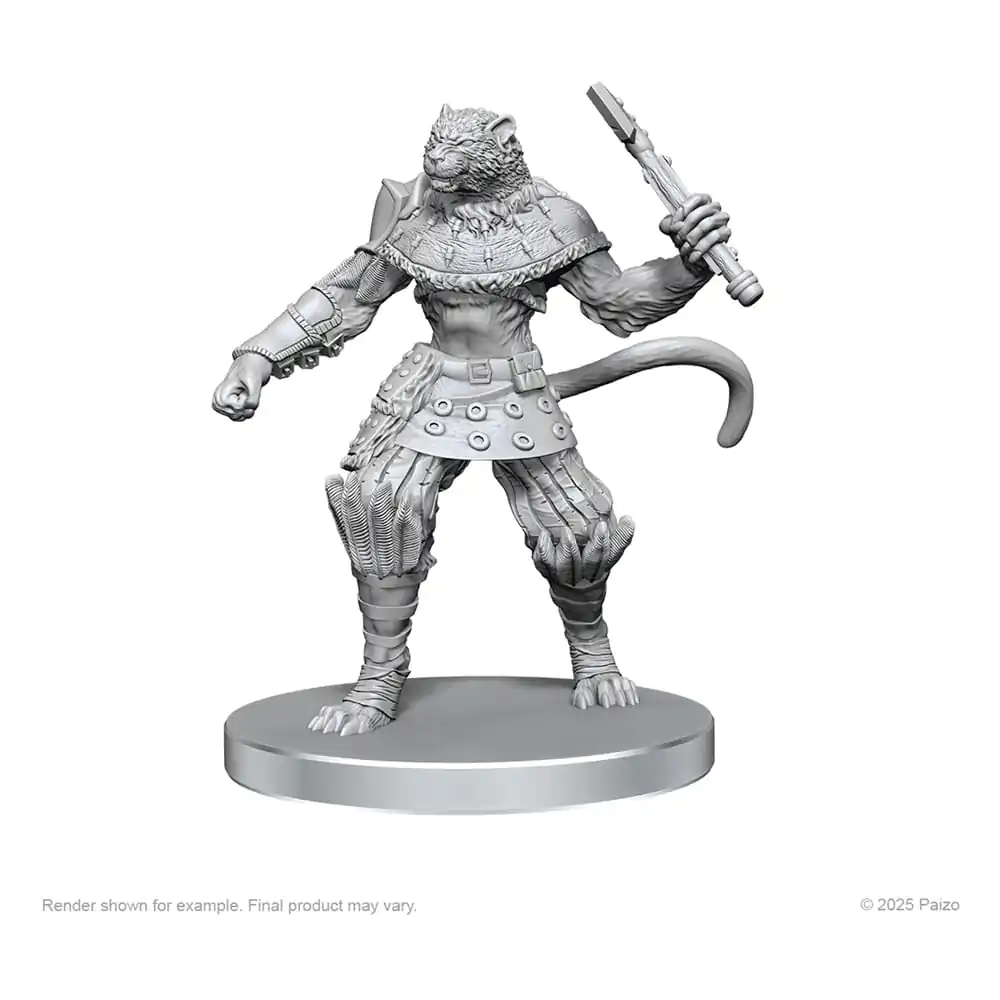 Pathfinder Deep Cuts Unpainted Miniature Elf Hunter & Catfolk Bandit fotografija izdelka