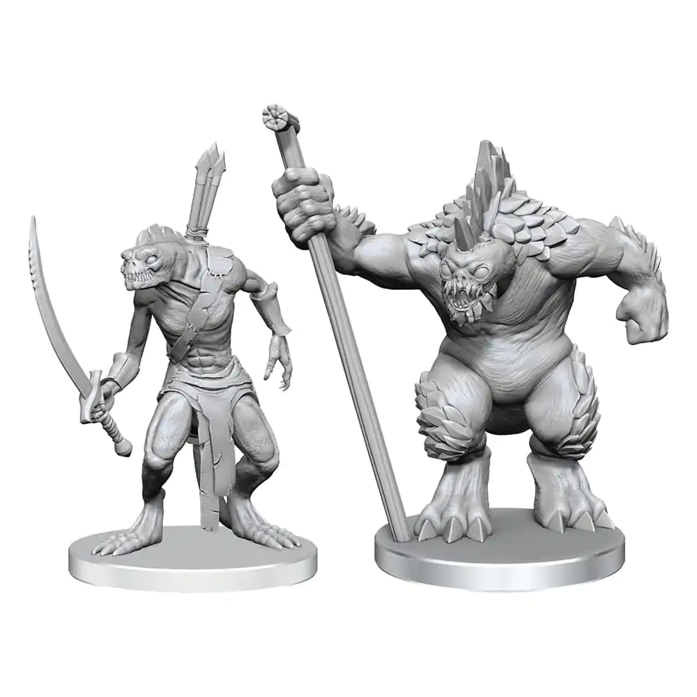 Pathfinder Deep Cuts Unpainted Miniature Xulgath Skirmisher & Stoneliege fotografija izdelka