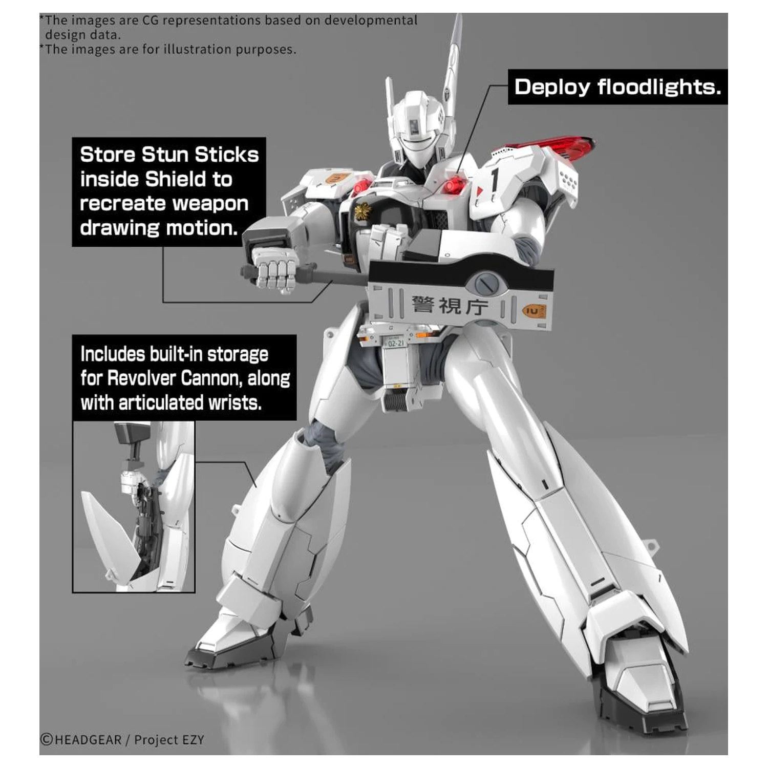 Patlabor RG 1/48 AV-98Plus Ingram (Ingram Plus) Plastični model fotografija izdelka