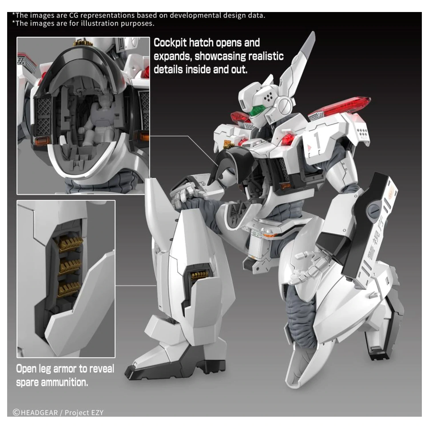 Patlabor RG 1/48 AV-98Plus Ingram (Ingram Plus) Plastični model fotografija izdelka