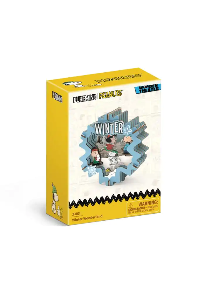 Peanuts Puremind modelarski komplet Wooden Theater Winter Wonderland fotografija izdelka