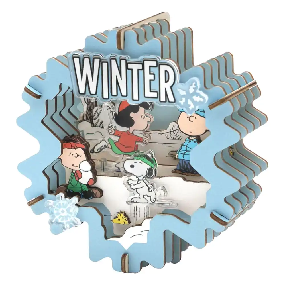 Peanuts Puremind modelarski komplet Wooden Theater Winter Wonderland fotografija izdelka