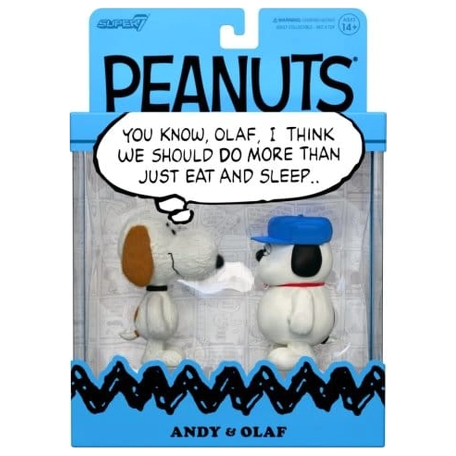 Peanuts ReAction akcijske figure 2-pak Olaf & Andy 10 cm fotografija izdelka