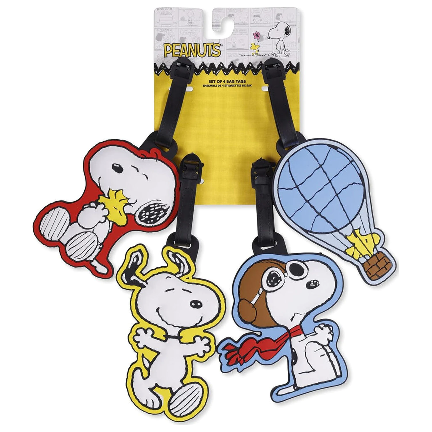 Peanuts Snoopy set 4 nalepk za prtljago fotografija izdelka