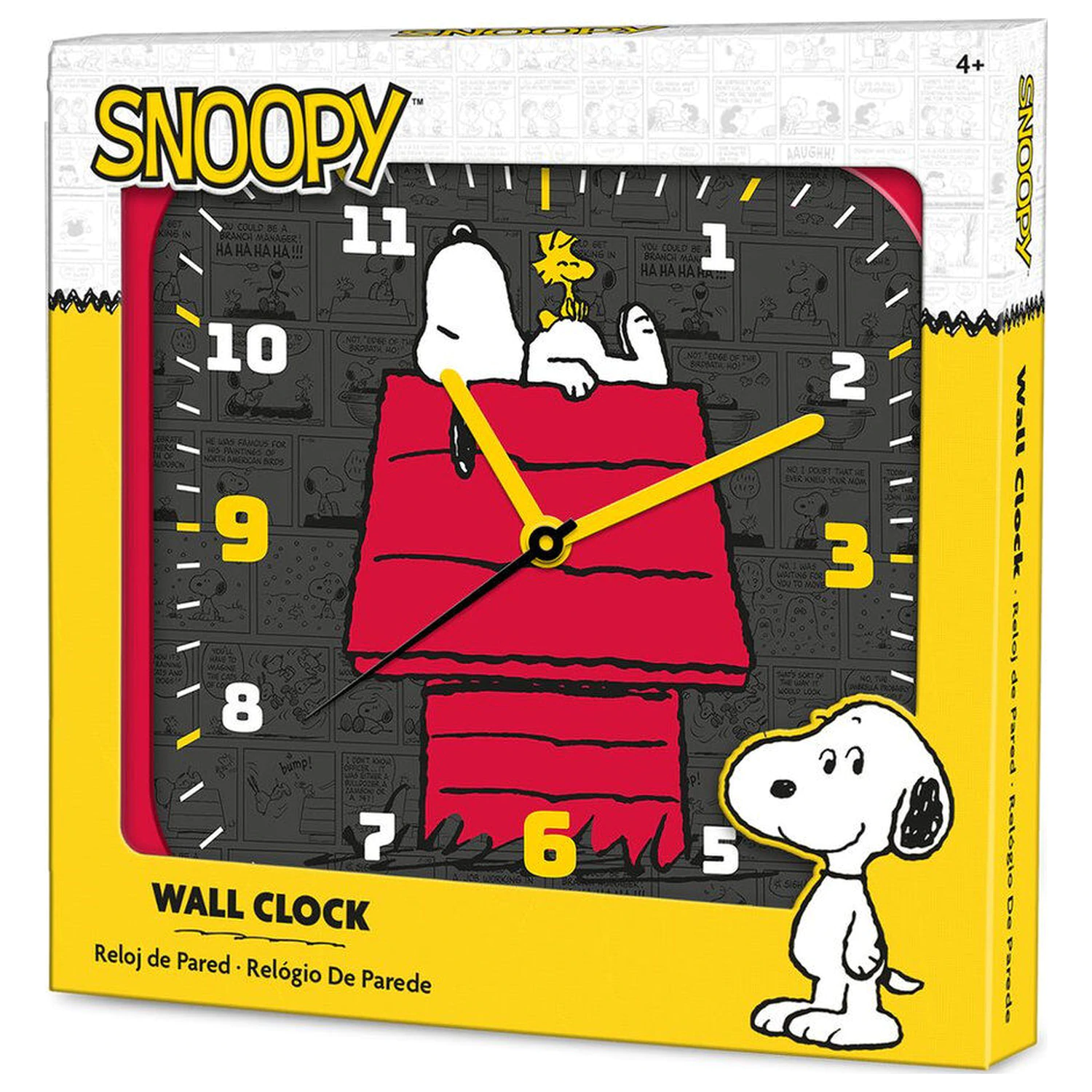 Peanuts Snoopy stenska ura fotografija izdelka
