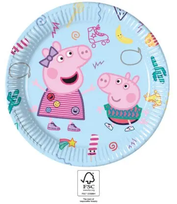 Peppa Pig Messy Play, Peppa Pig papirnati krožniki 8 kos 23 cm FSC fotografija izdelka